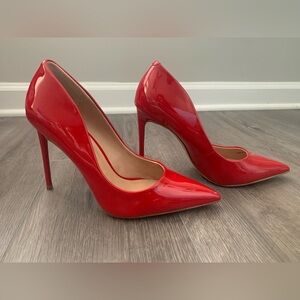 Steve Madden Vala Red Patent Heels. Size 8.